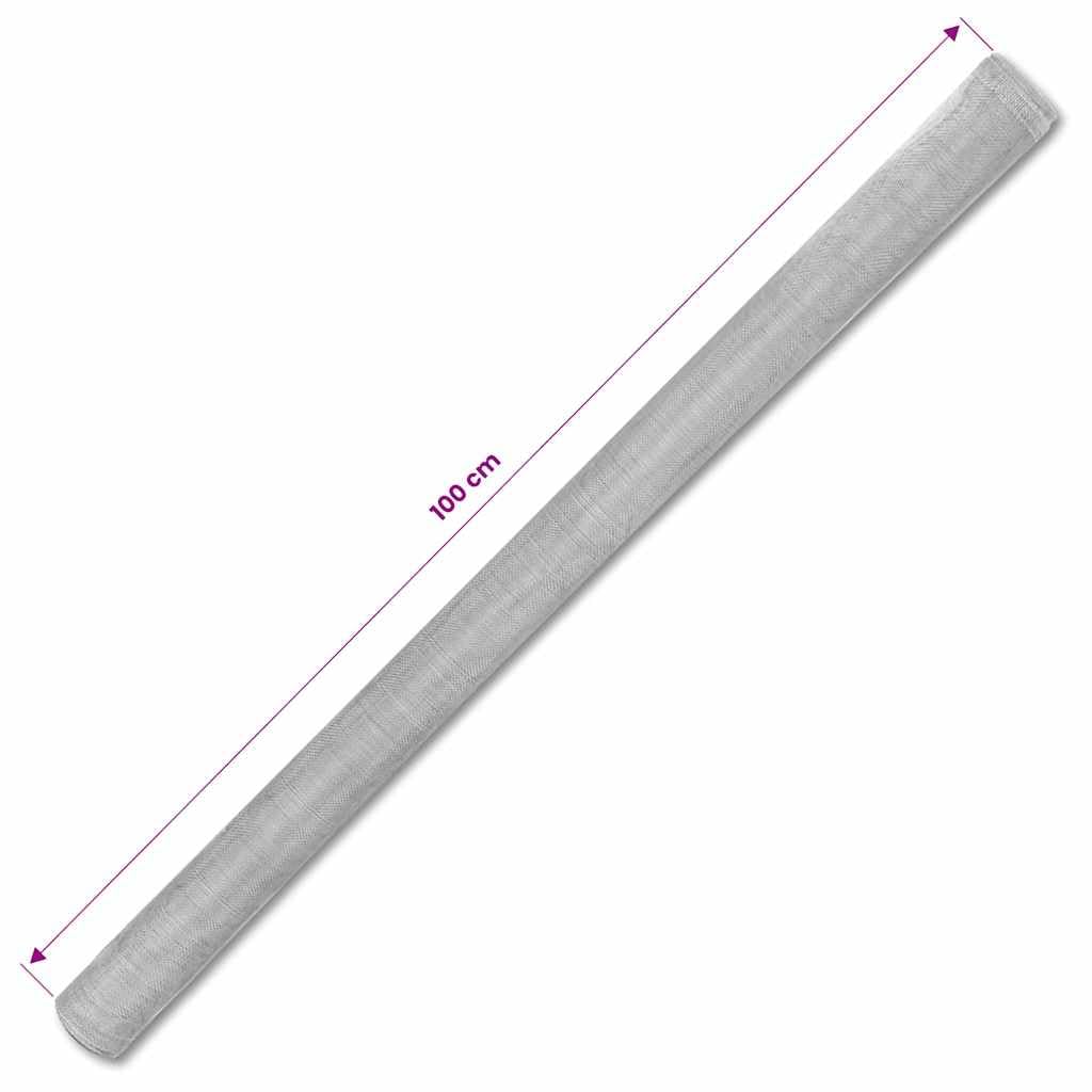 Aluminum Mesh Screen 39.4x196.9 in Silver W33850