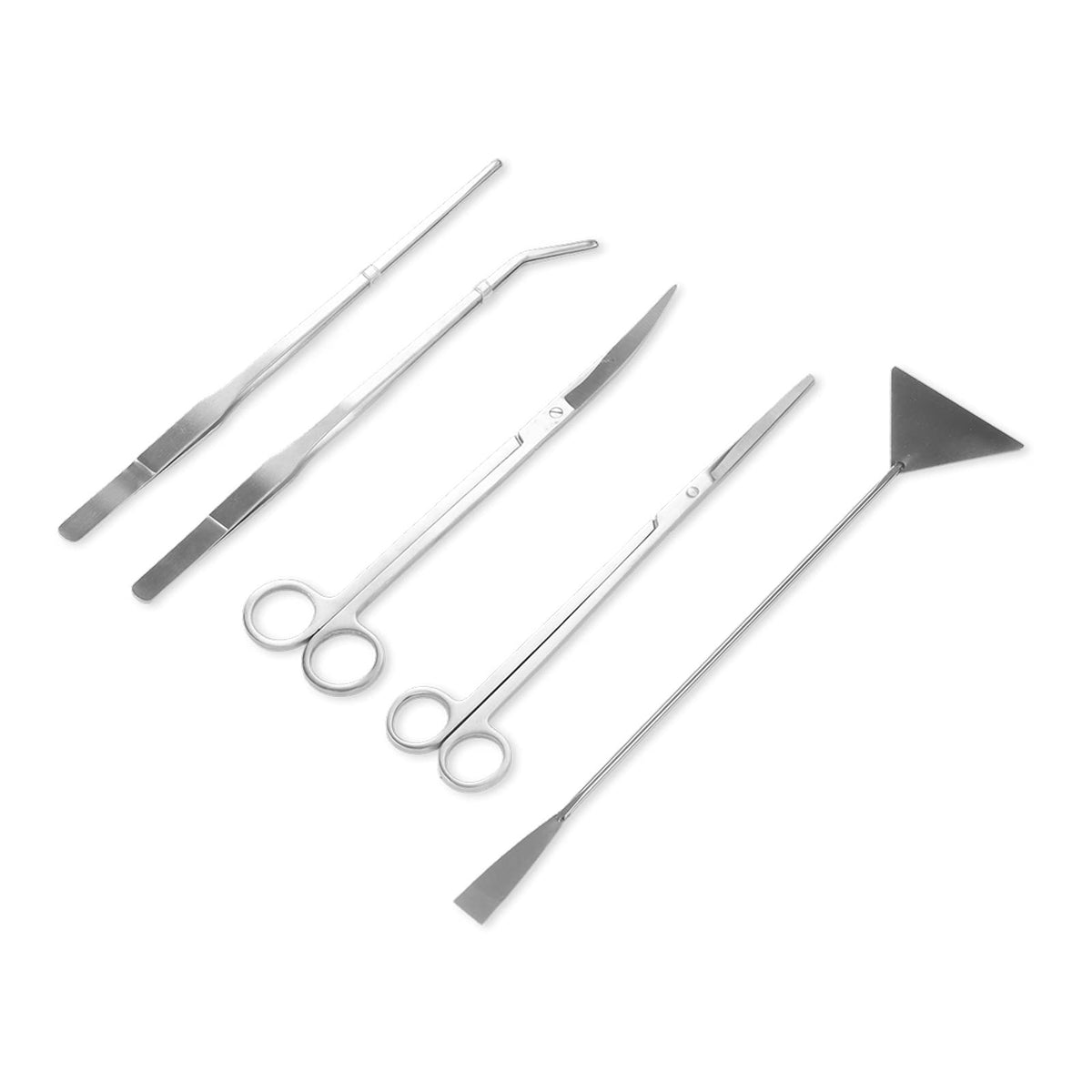 Aquarium Scissors and 5 in 1 Aquascaping Kit Stainless Steel 5 Piece Set A22453
