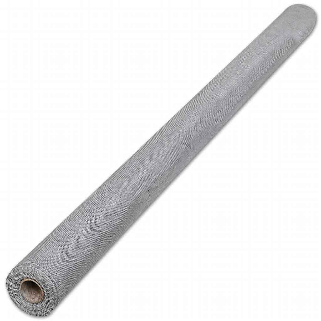 Aluminum Mesh Screen 39.4x196.9 in Silver W33850