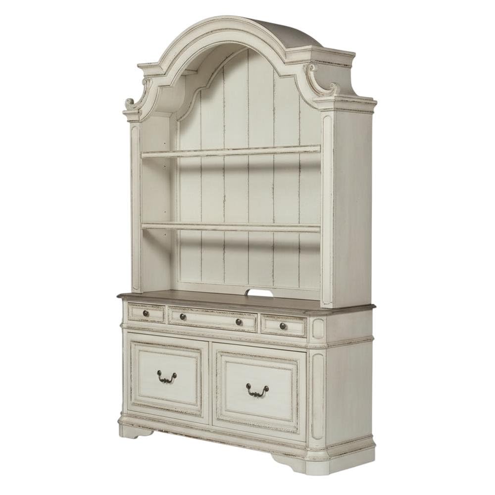Antique White 3 Piece Desk and Hutch Set H8133