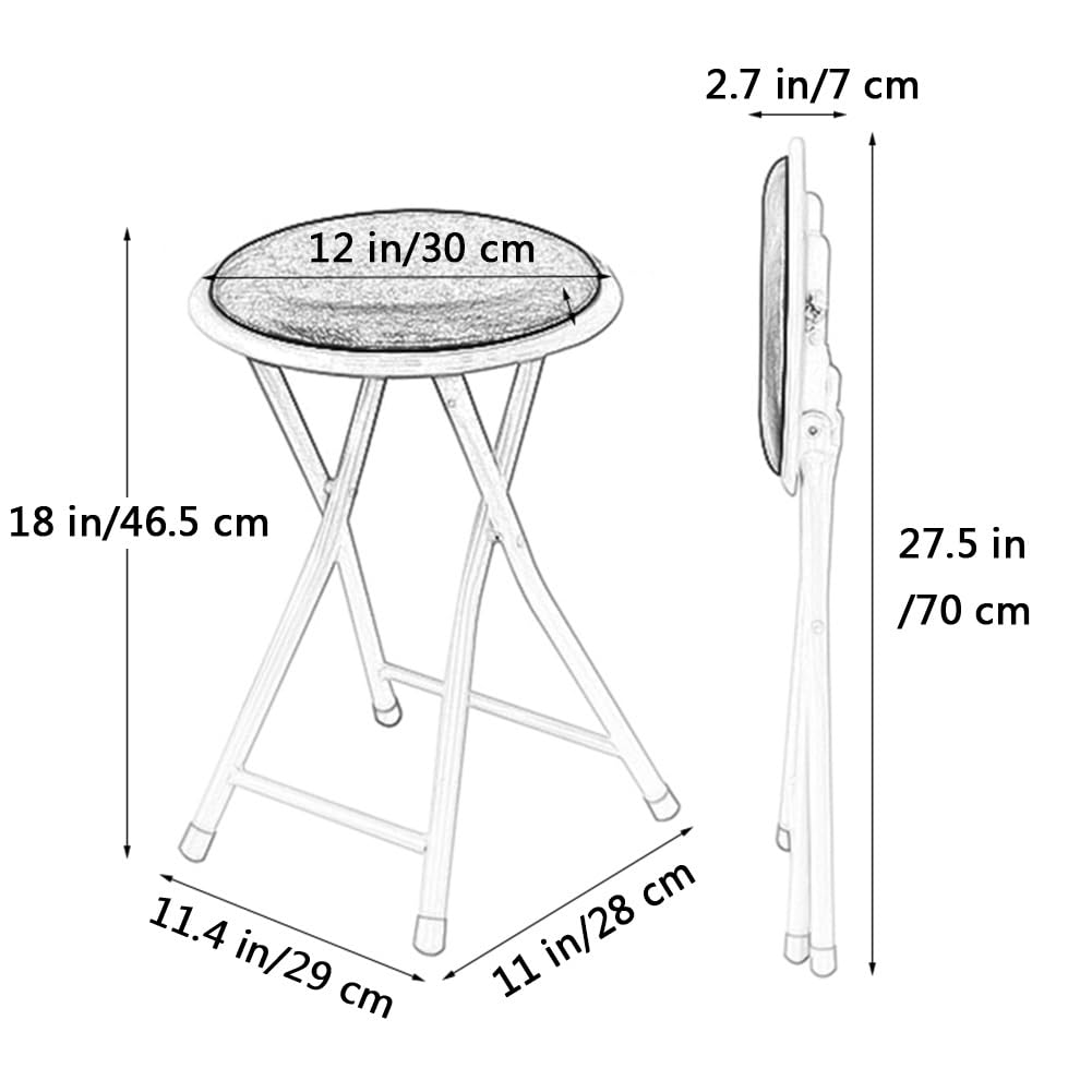 18 inch Round Folding Stool T478