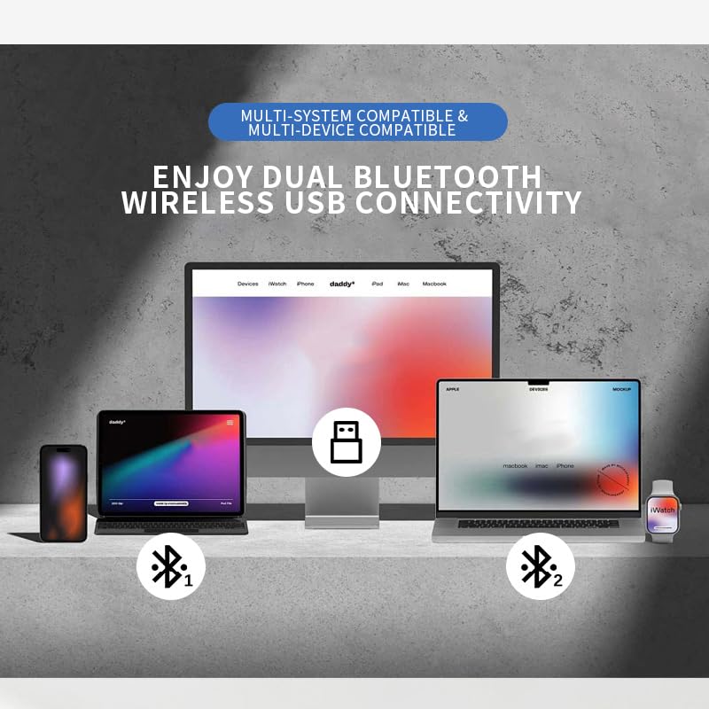 78 Keys Dual Mode Wireless Trackball Keyboard R76228