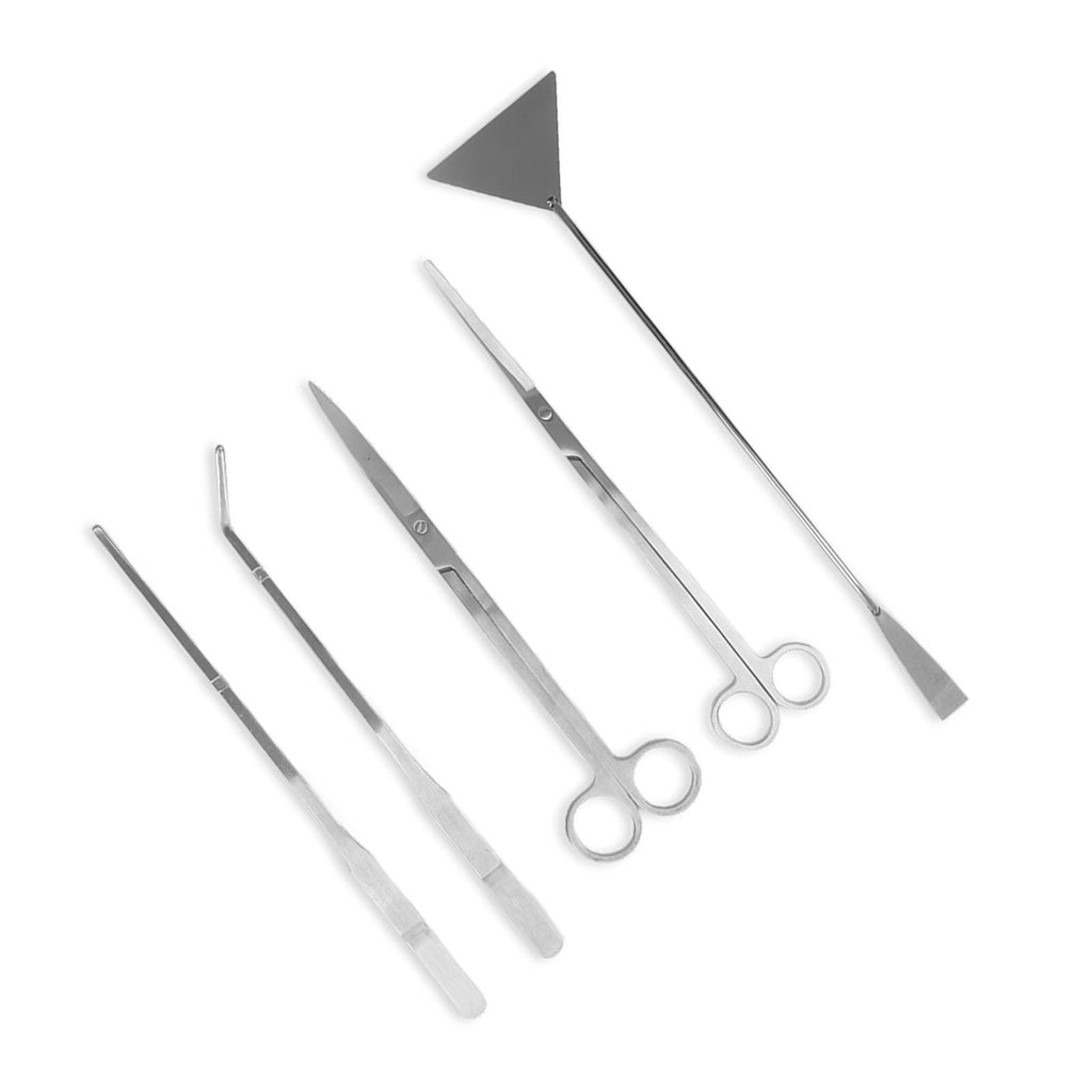 Aquarium Scissors and 5 in 1 Aquascaping Kit Stainless Steel 5 Piece Set A22453