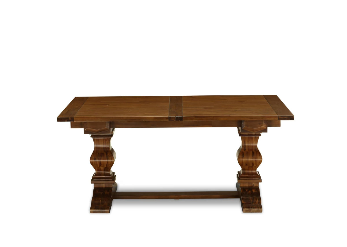 9 Piece Walnut Dining Set with 8 Upholstered Chairs E3381