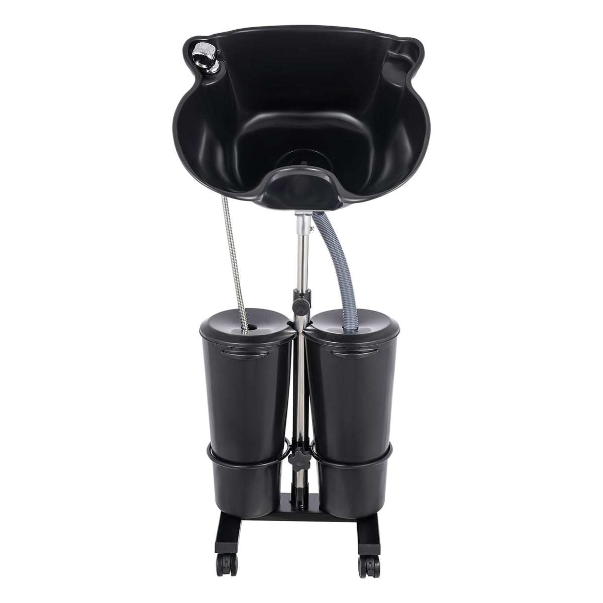 Portable Plastic Shampoo Unit with Electric Pump, 2 Buckets and Drain Hoses H3648