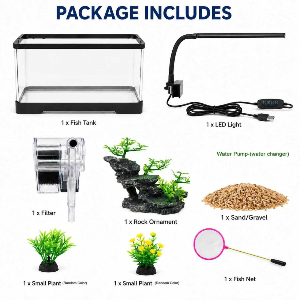 3 Gallon Fish Tank Starter Kit E573364