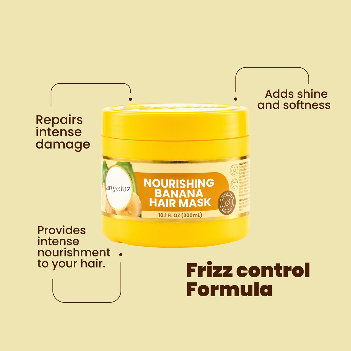Banana Hair Mask with Banana Extract 10 Oz P383