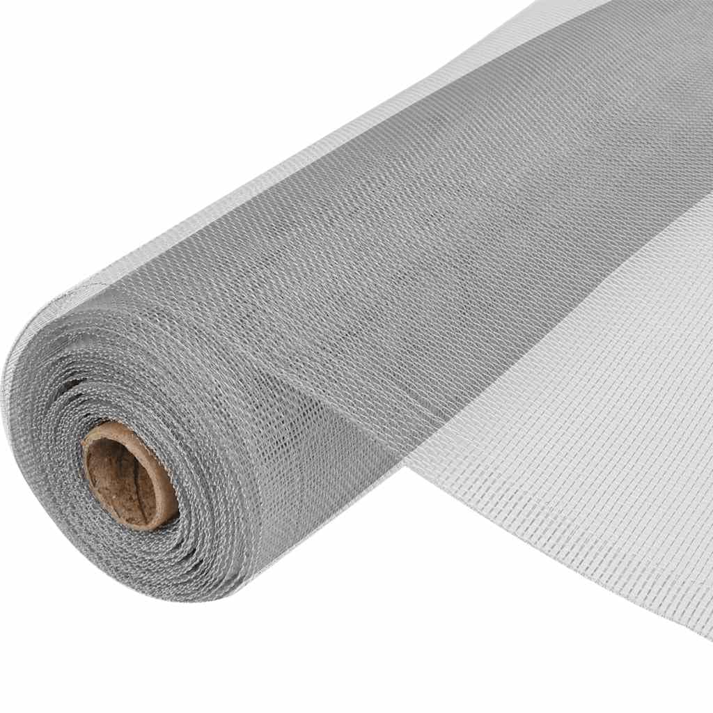 Aluminum Mesh Screen 39.4x196.9 in Silver W33850