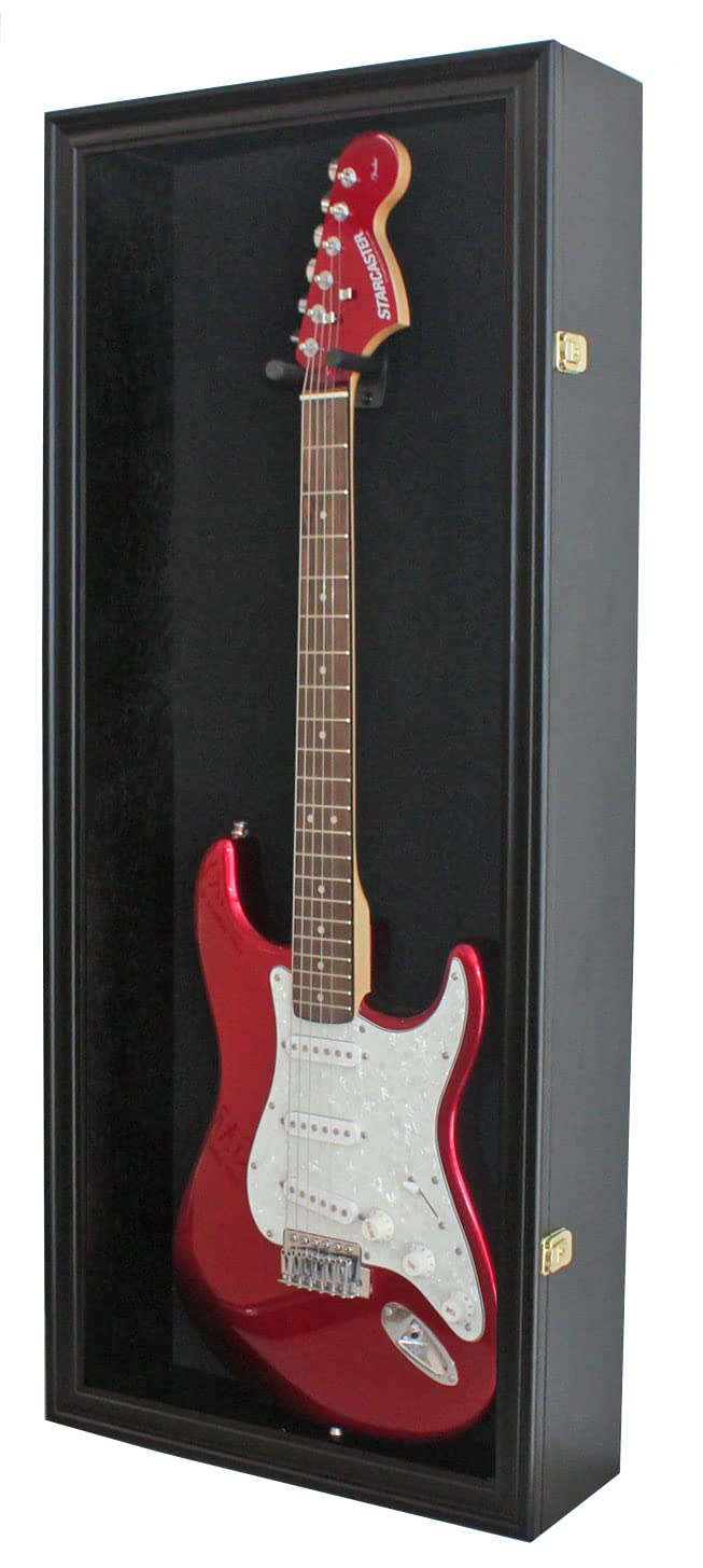 42" Electric Guitar Display Case Cabinet Shadow Box with Lock Y1644