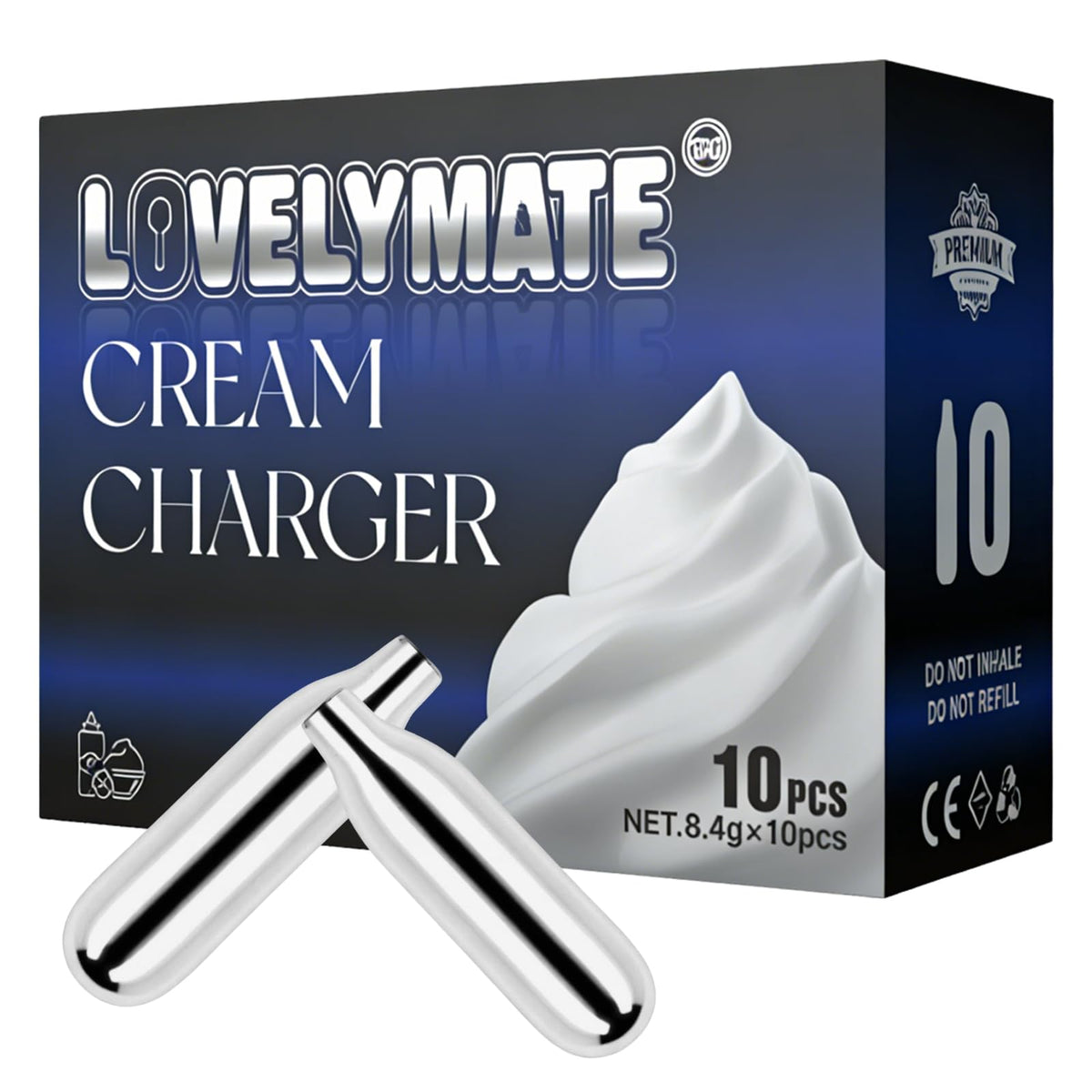 8g Whipped Cream Charger 10 Pack Stainless Steel Z415