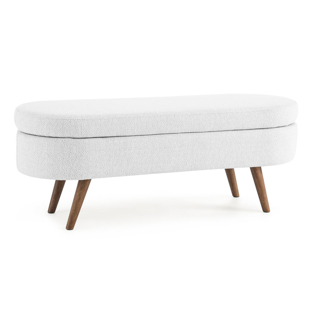 Oval Storage Bench with Rubber Wood Legs C753