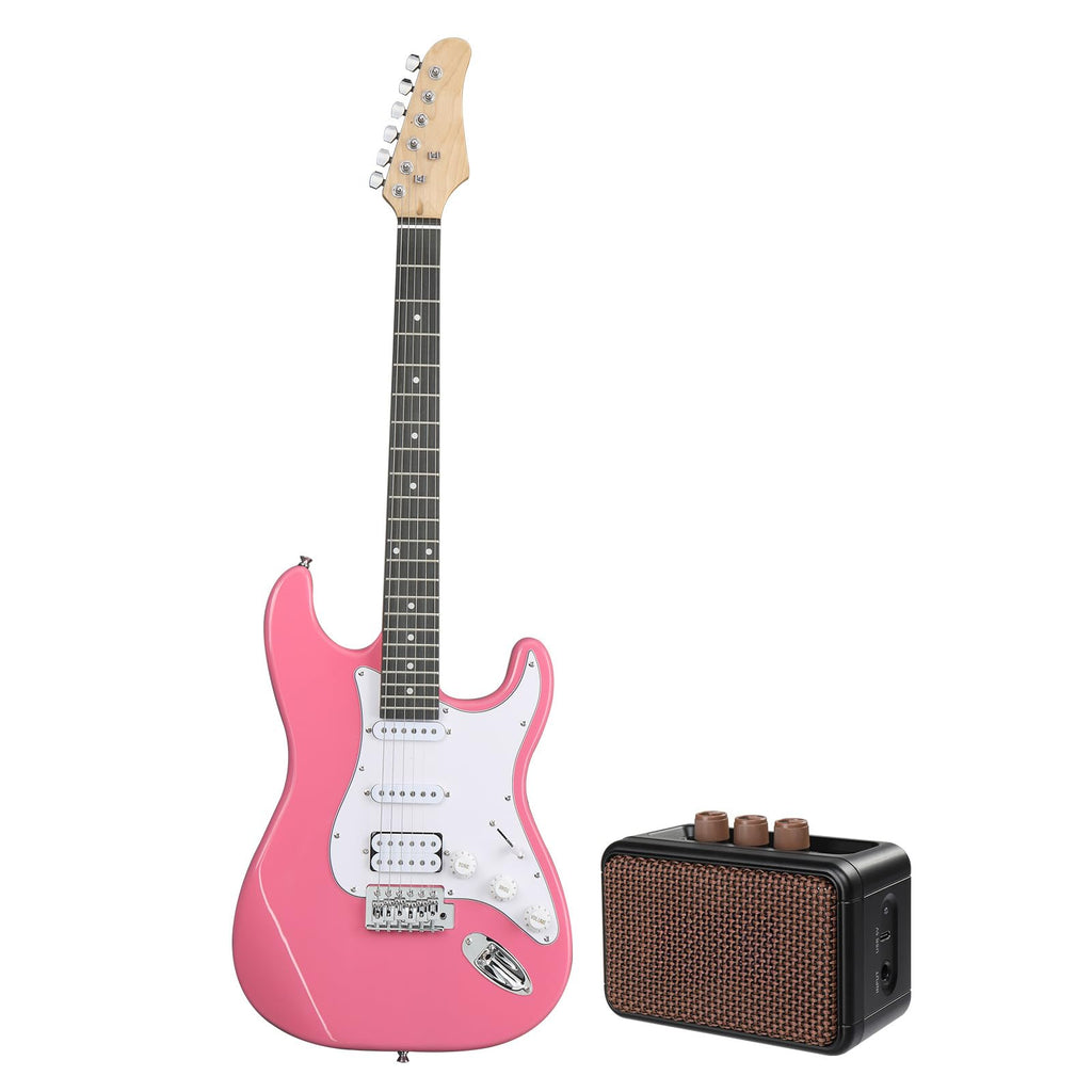 39 Inch Pink Electric Guitar Starter Kit with Amp Y6810