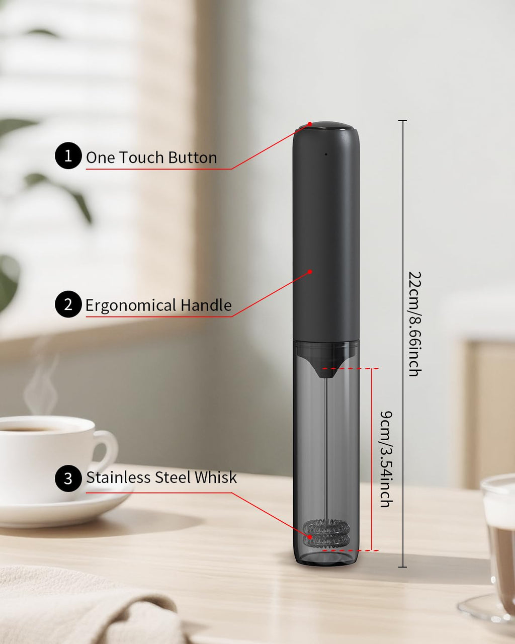 Rechargeable Handheld Milk Frother E20664