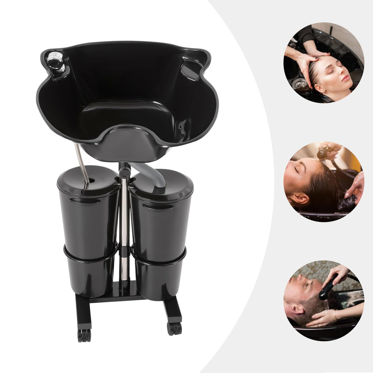 Portable Shampoo Bowl with Electric Pump F64021