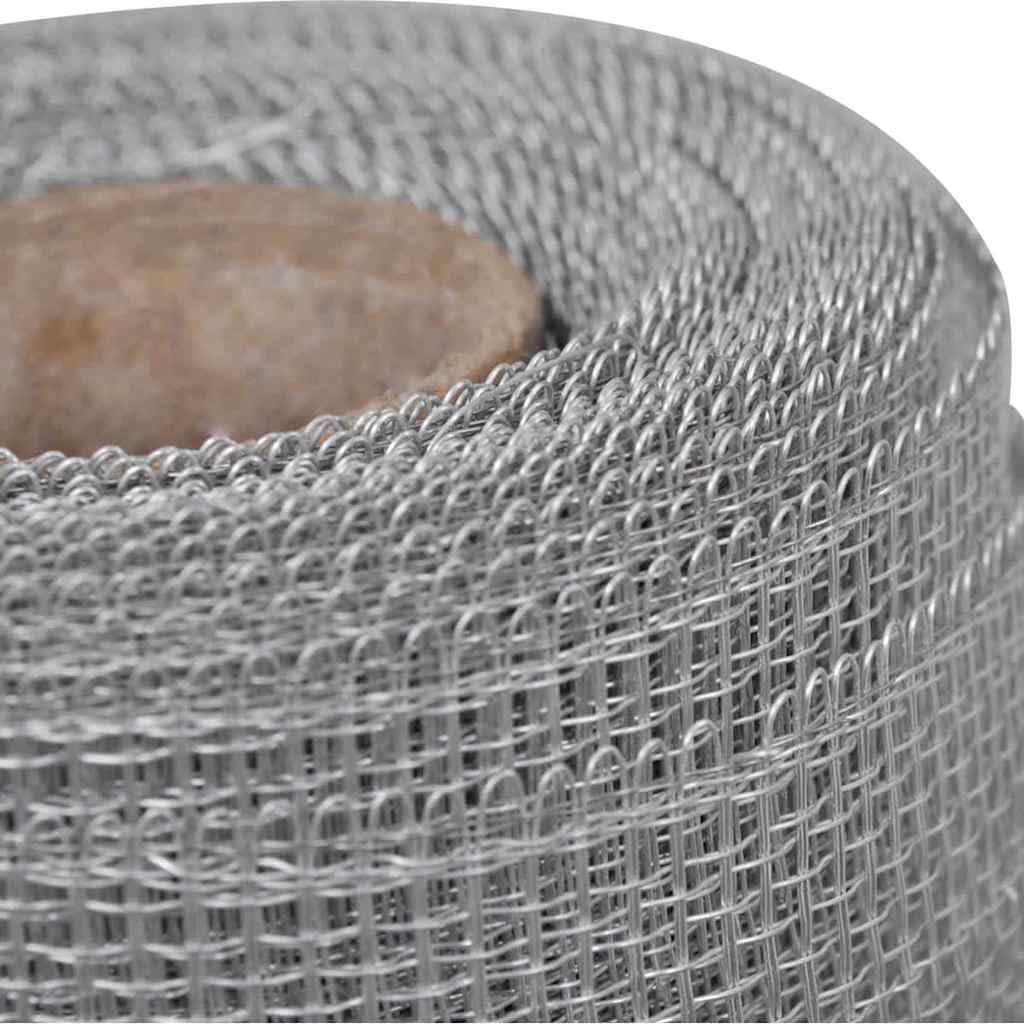 Aluminum Mesh Screen 39.4x196.9 in Silver W33850