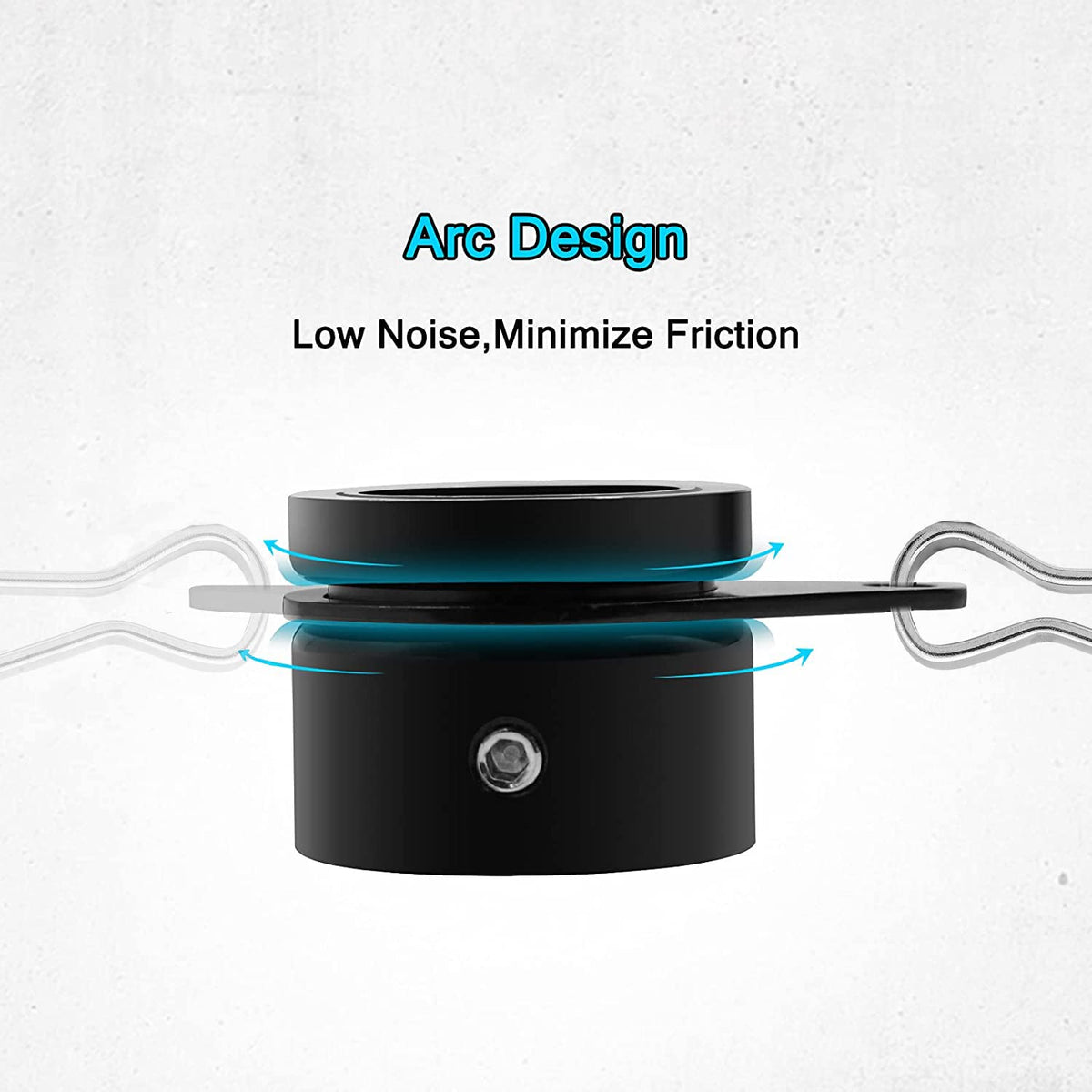 Aluminum Alloy 360° Rotating Flag Pole Rings with Carabiner, Pack of 2 I51399