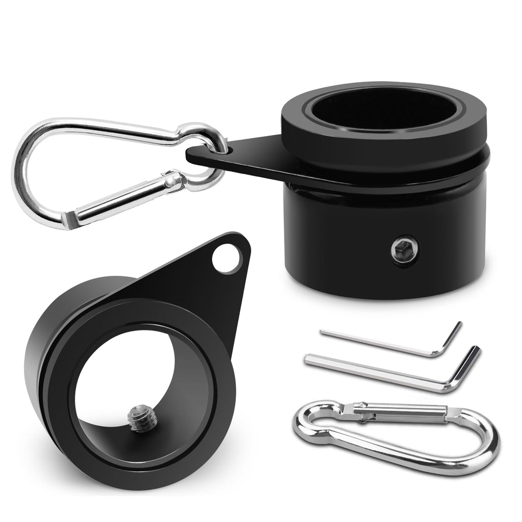 Aluminum Alloy 360° Rotating Flag Pole Rings with Carabiner, Pack of 2 I51399