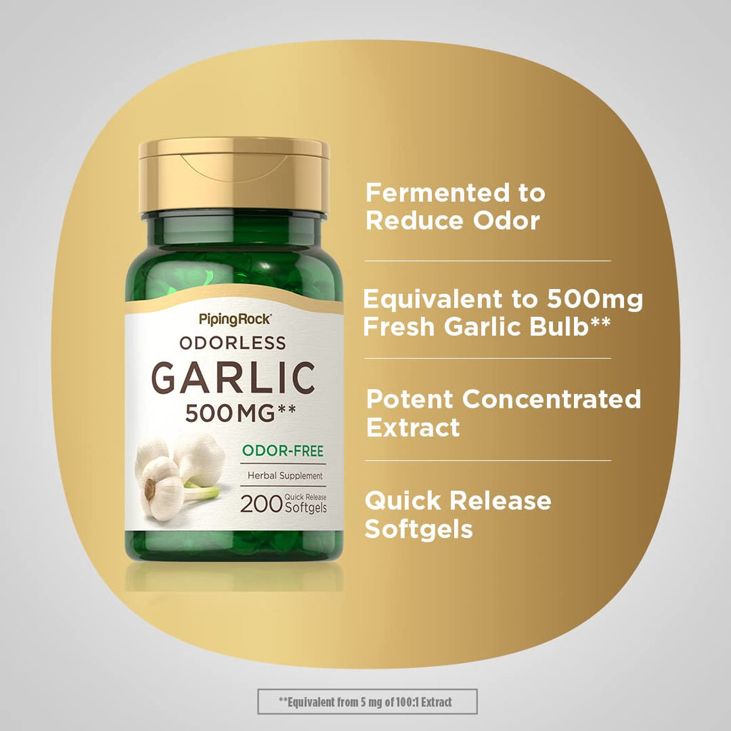 Odorless Garlic Supplement 200 Softgels C81238