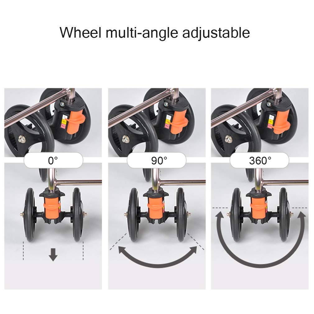 4 Wheels Foldable Rollator Walker with Seat P502037