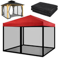 Mosquito Net with Zipper for Camping and Patio Gazebo H641698