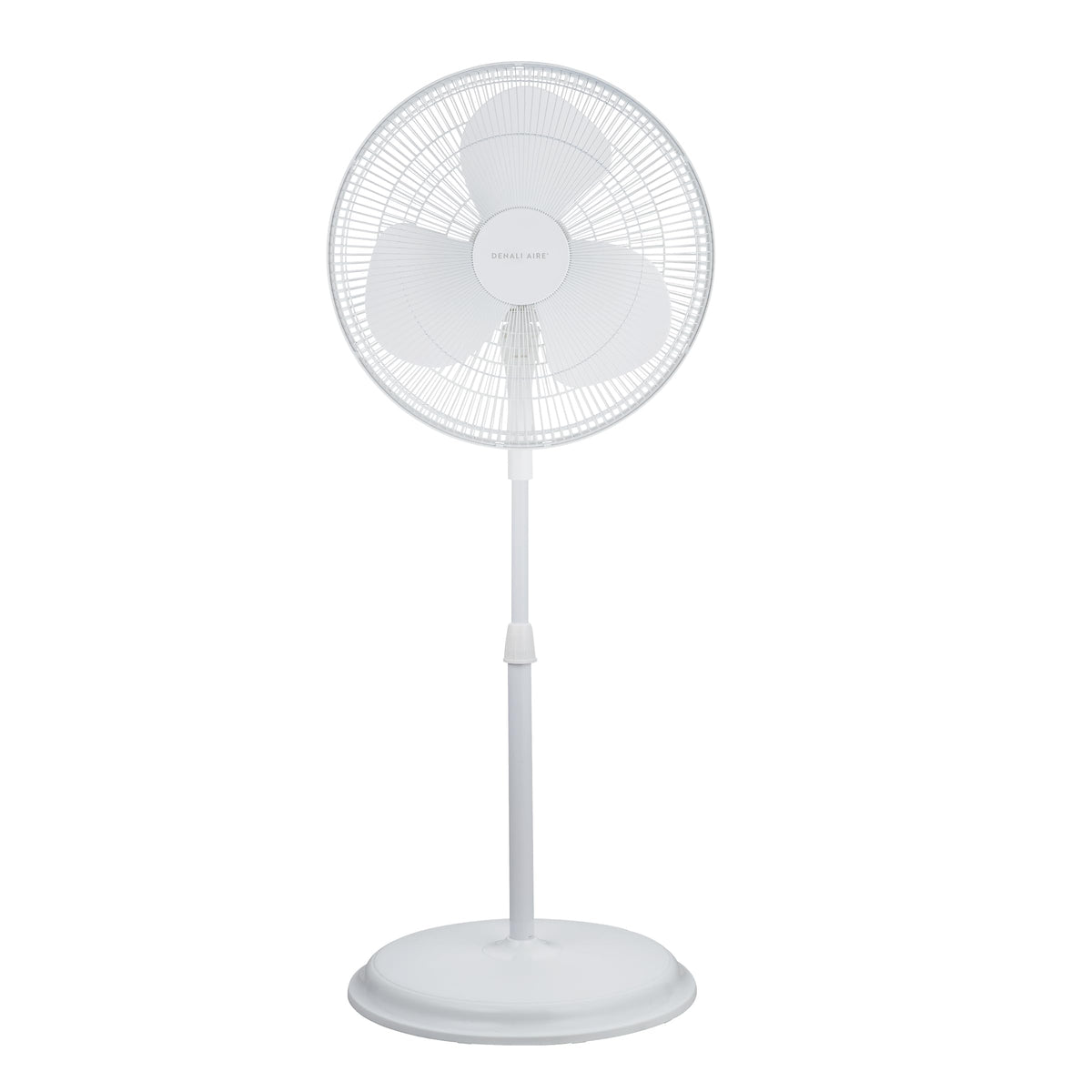 16" Oscillating Pedestal Fan with 3 Speed Settings, White F141828