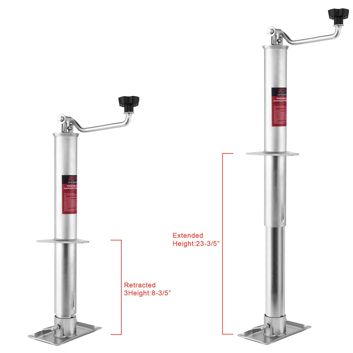 5000 lbs A-Frame Trailer Jack with Foot Plate W70105