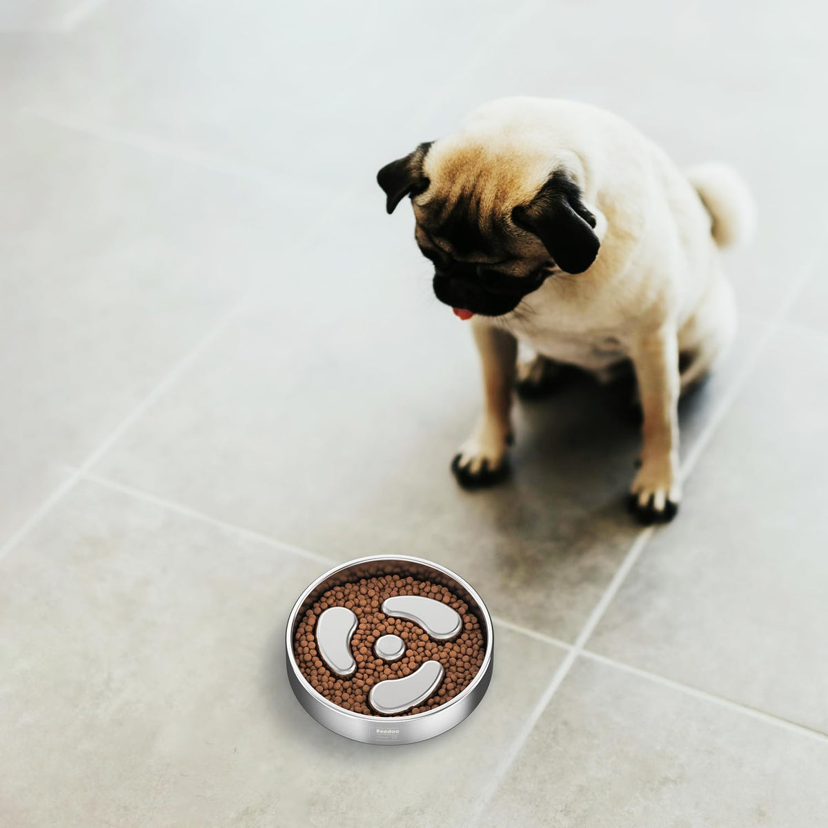 Slow Feeder Dog Bowl 304 Stainless Steel Non-Slip C2909