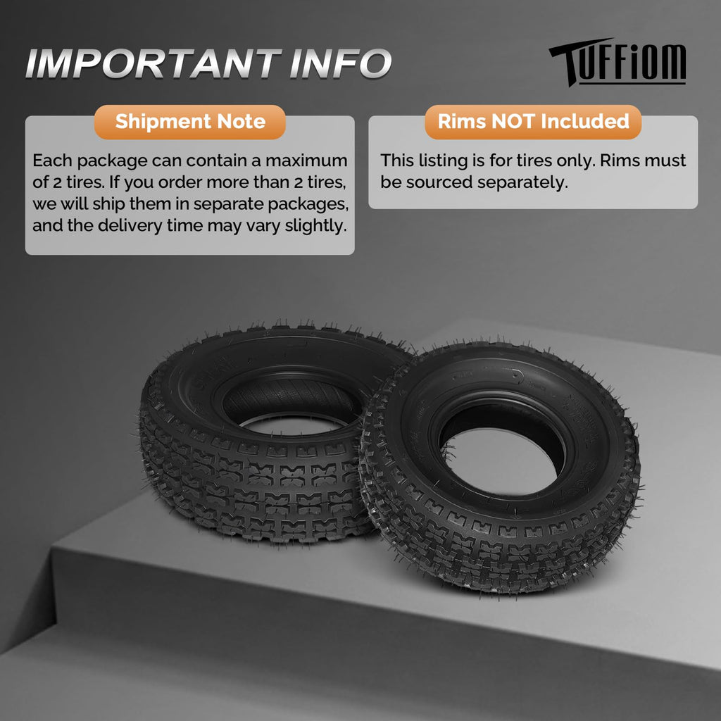 Set of 2 19x7.00-8 4 Ply Off-Road Tubeless ATV Tires Z534