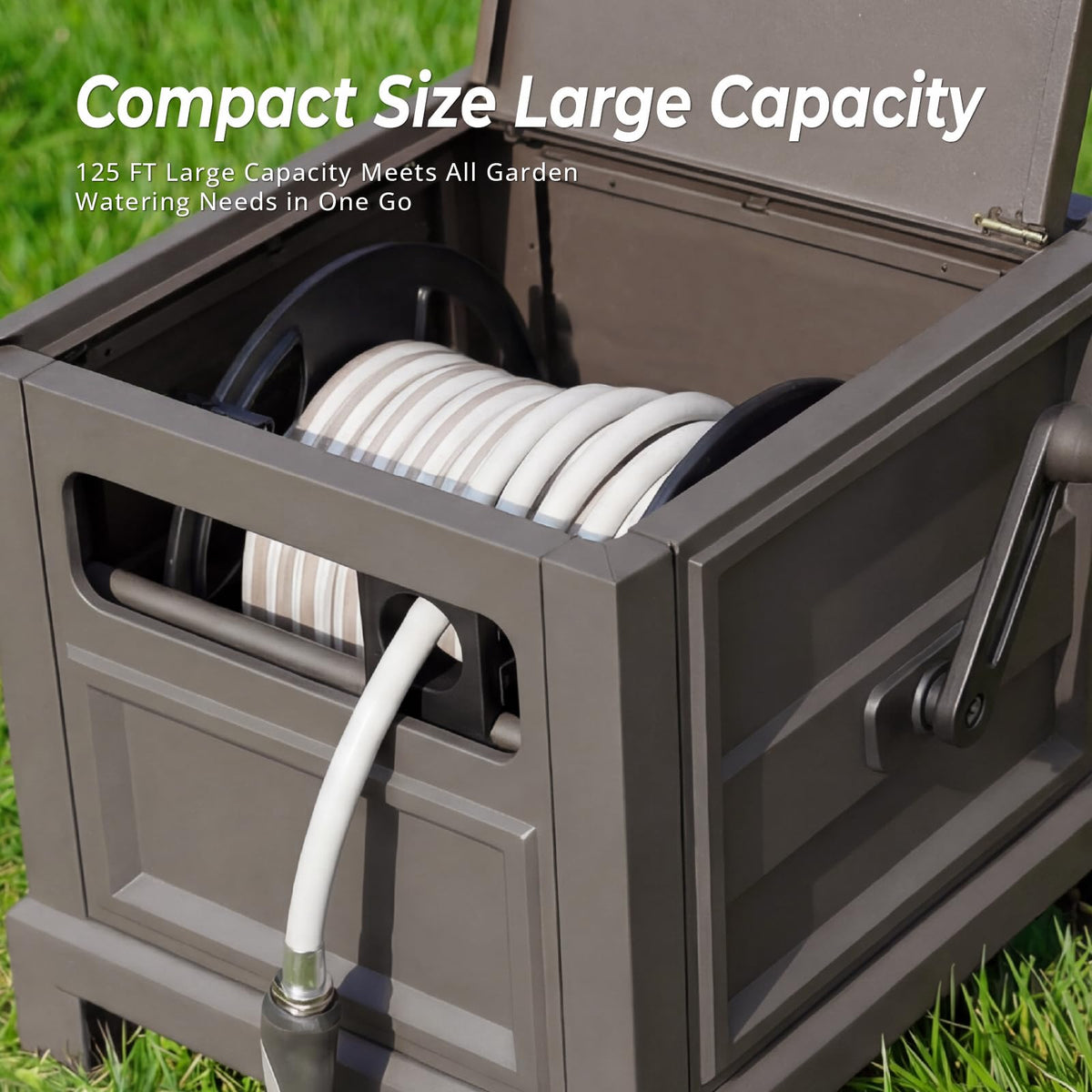 Heavy Duty Steel Garden Hose Reel Deck Box P1009