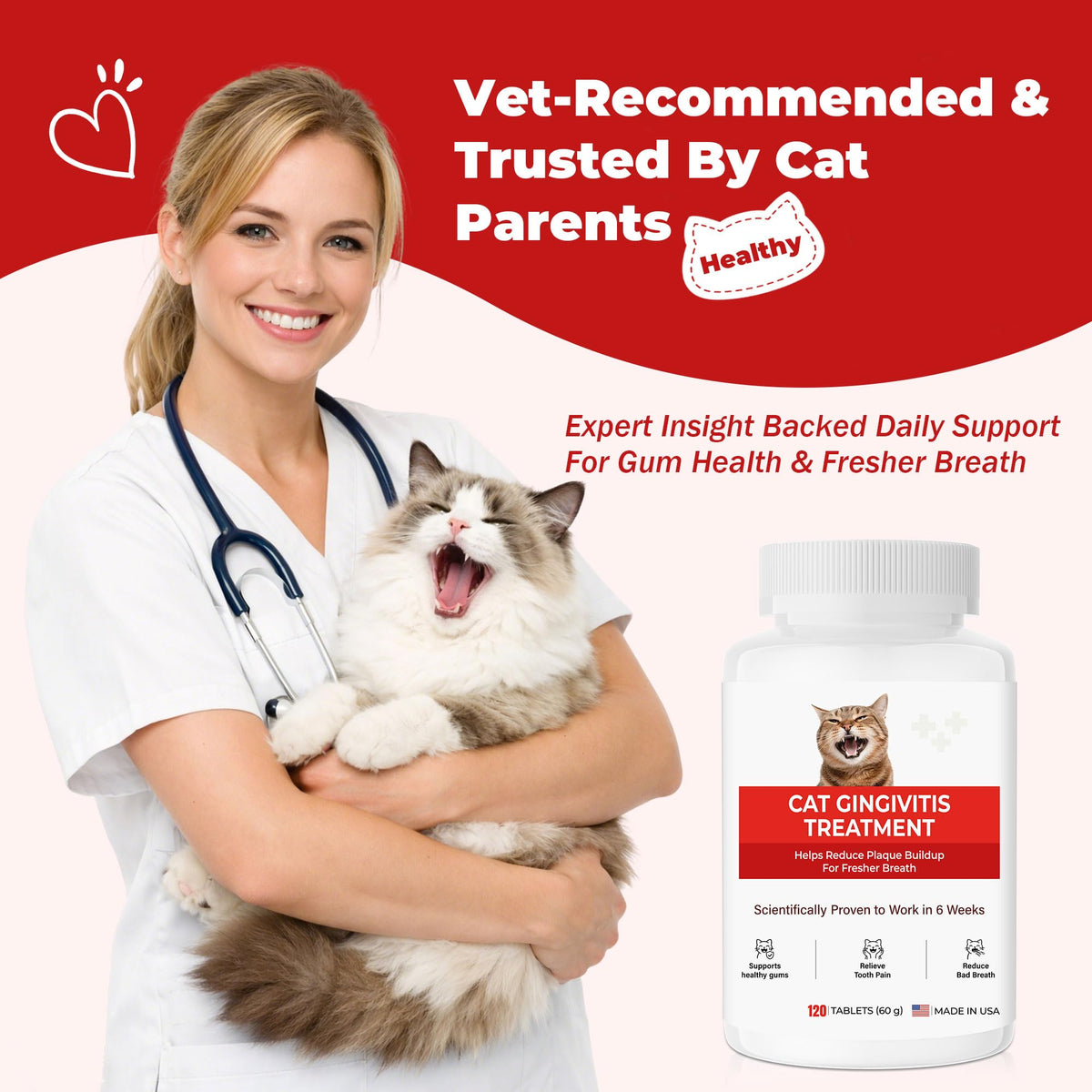 Cat Dental Care Tablets W54941