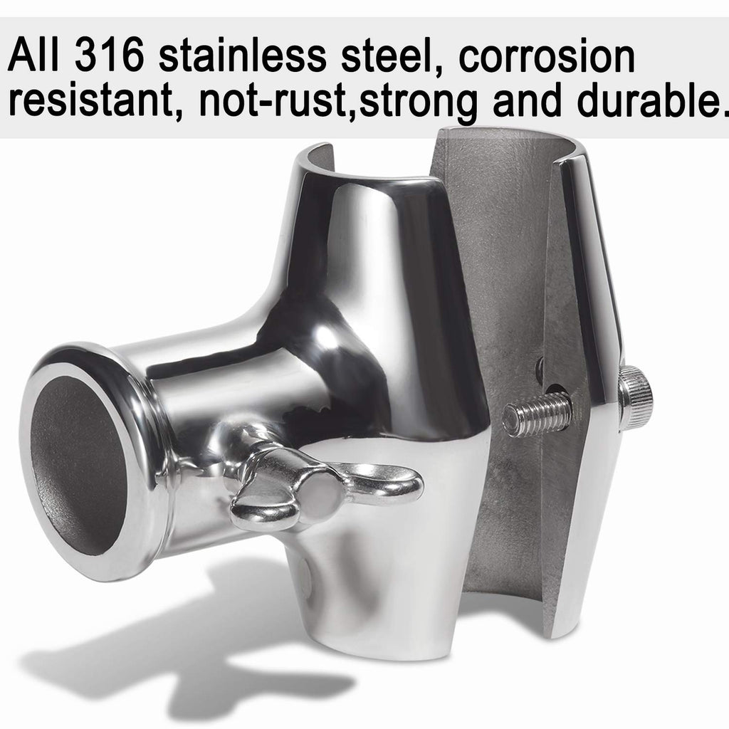 Rail Mount 316 Stainless Steel Flag Pole Holder J578