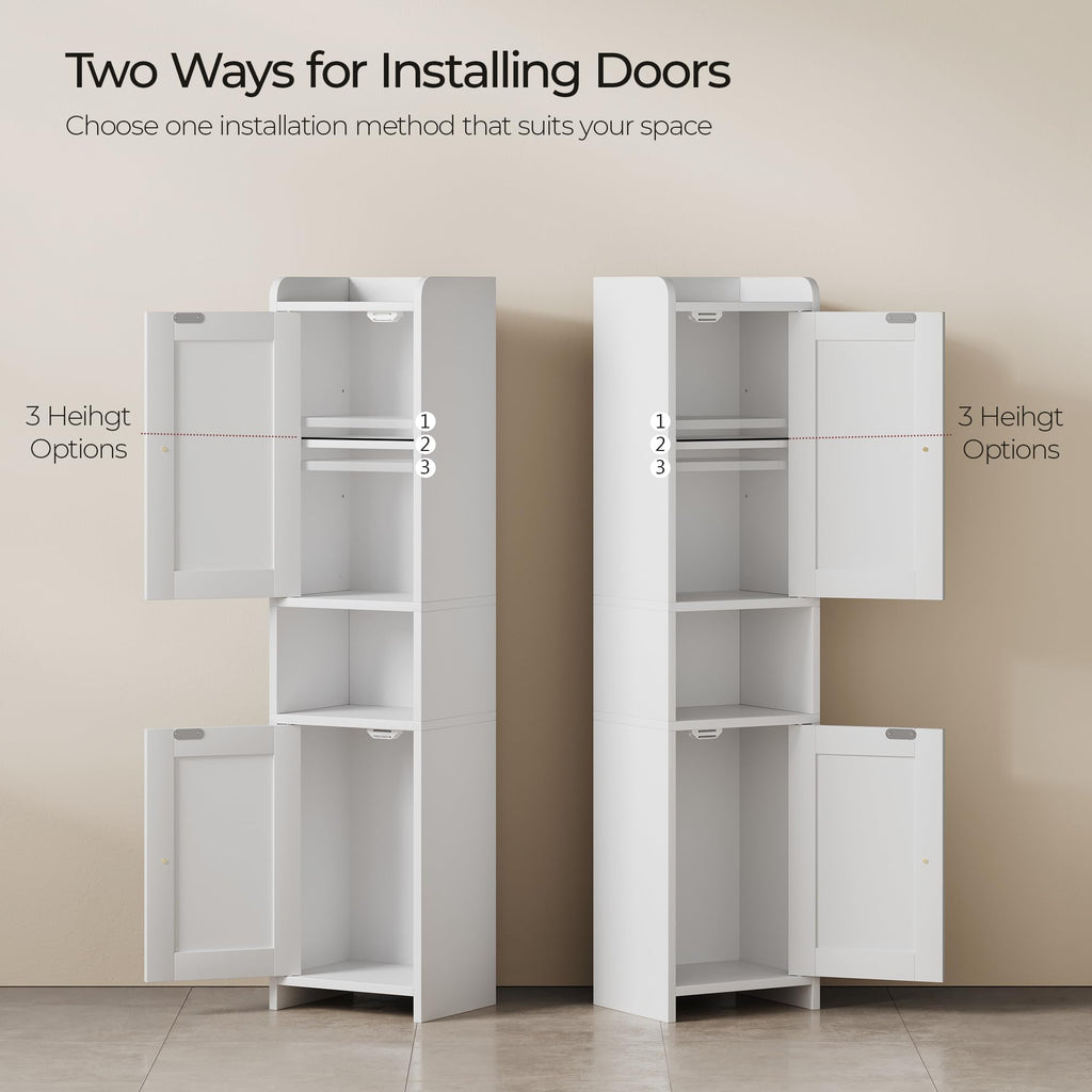 White Bathroom Cabinet with 2 Doors S4522