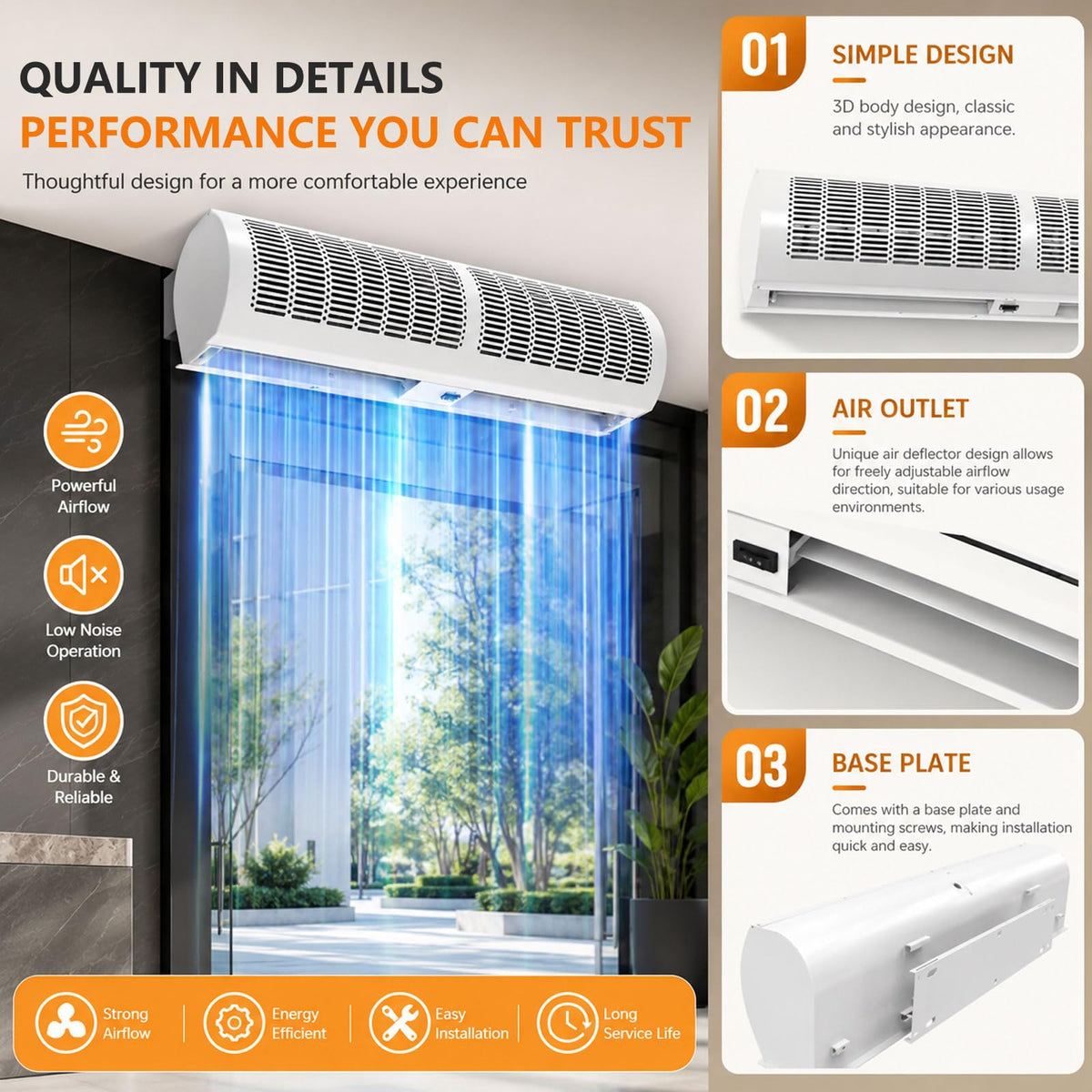 2-Speed Air Curtain Machine with Remote Control B902909