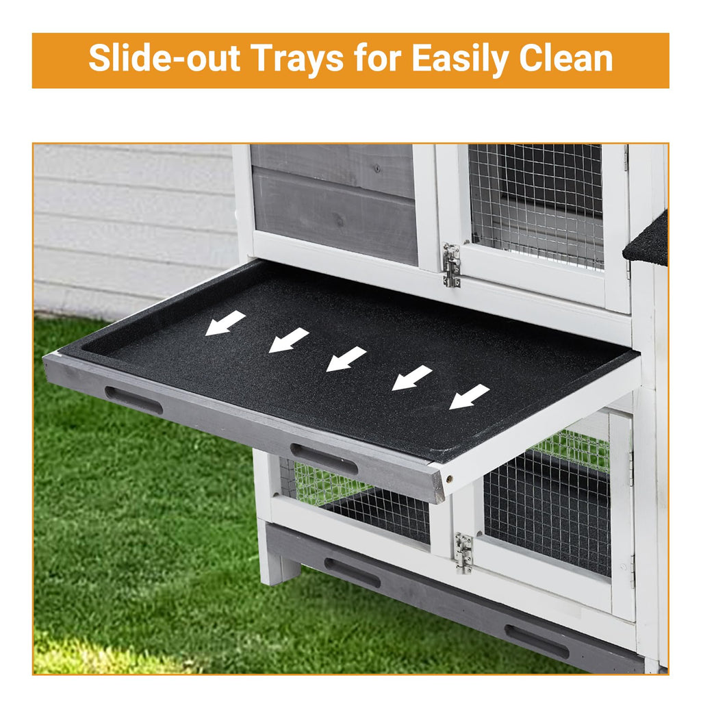 63'' 2-Tier Indoor Bunny Hutch U1421
