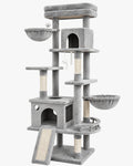 70 Inch Cat Tree with Scratching Post and Hammock O166019