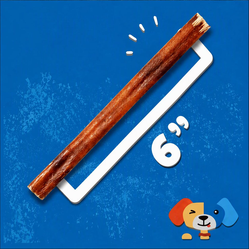 6 Inch Bully Sticks for Dogs 25 Ct O164