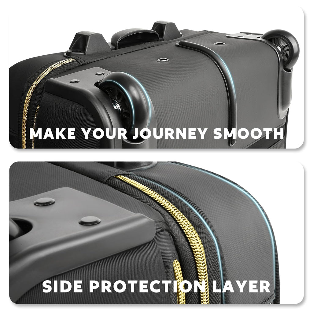 Rolling Laptop Bag with Wheels, 17 Inch Waterproof Black X39449