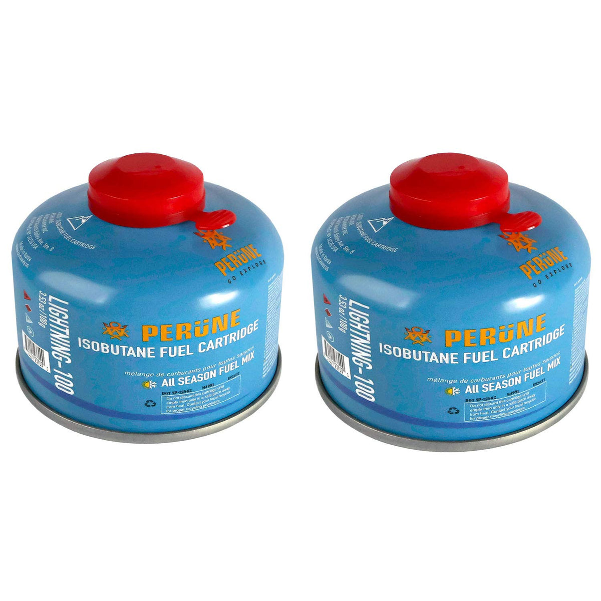 Iso-Butane Camping Fuel Gas Canister 100gram 2 Pack P7156