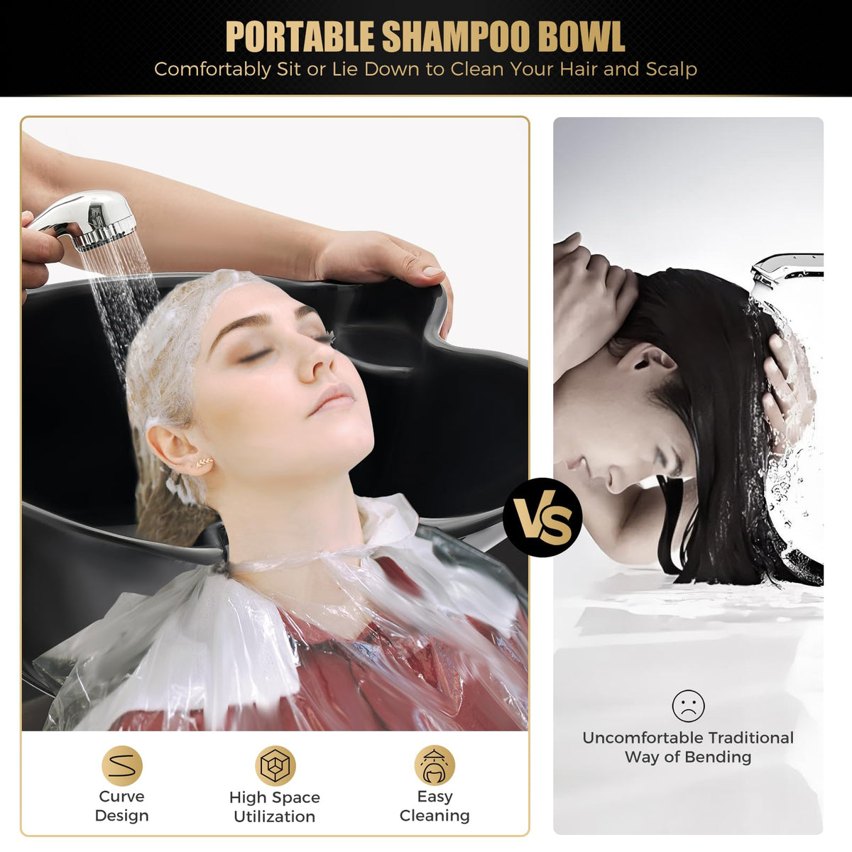 Portable Plastic Shampoo Unit with Electric Pump, 2 Buckets and Drain Hoses H3648