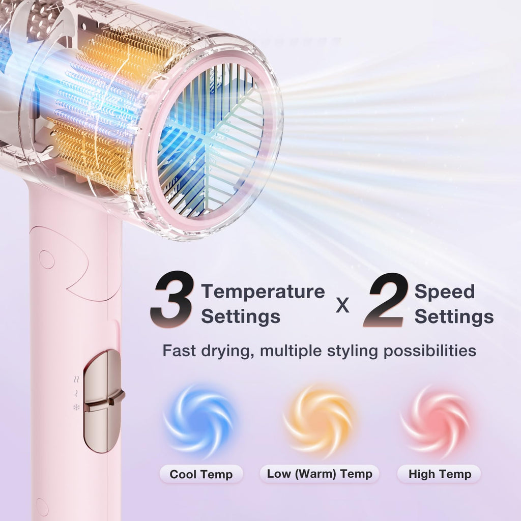 1875W Ionic Foldable Hair Dryer with Diffuser D9658