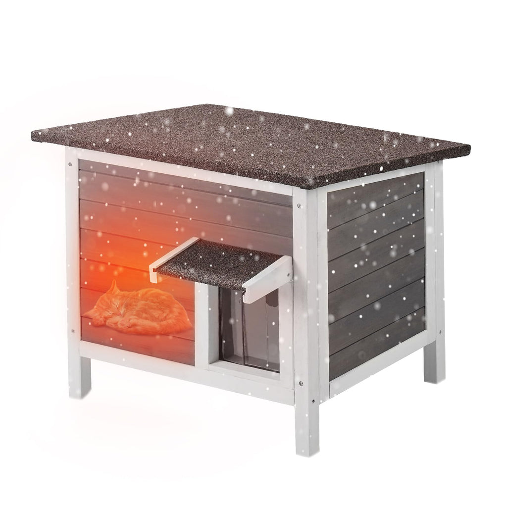 Weatherproof Wooden Outdoor Cat House R674542