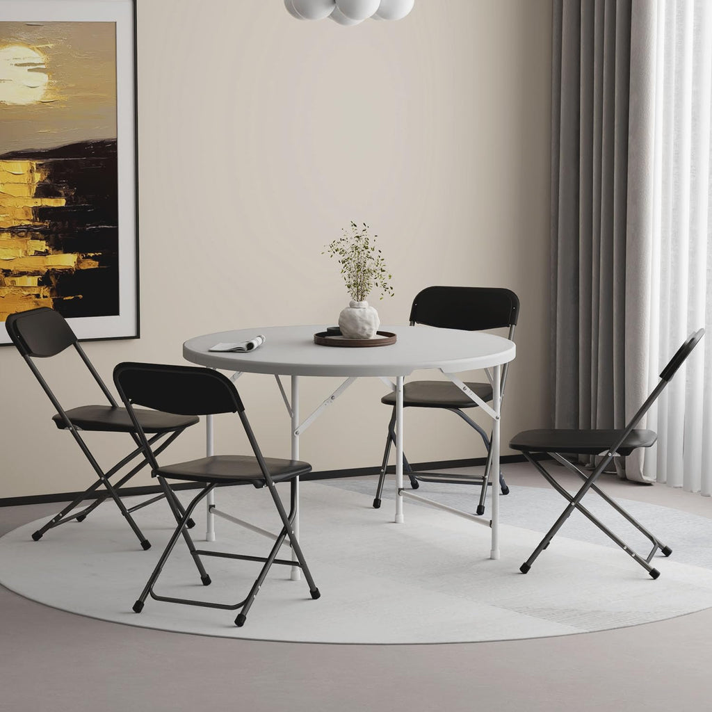 Portable Heavy Duty Folding Chairs 10 Pack Black C63376