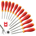 Magnetic Torx Screwdriver Set, 12-in-1 T5-T40 CRV Steel X14924