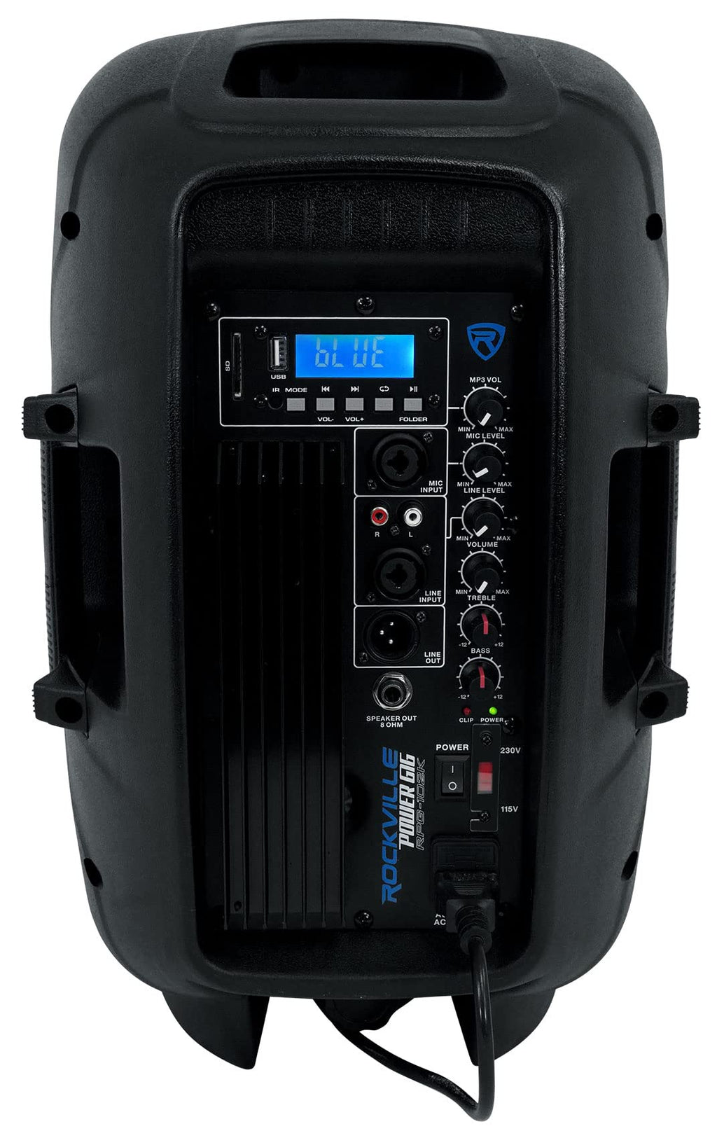 Powered PA Speaker Package with Mic Stands Cables V6620