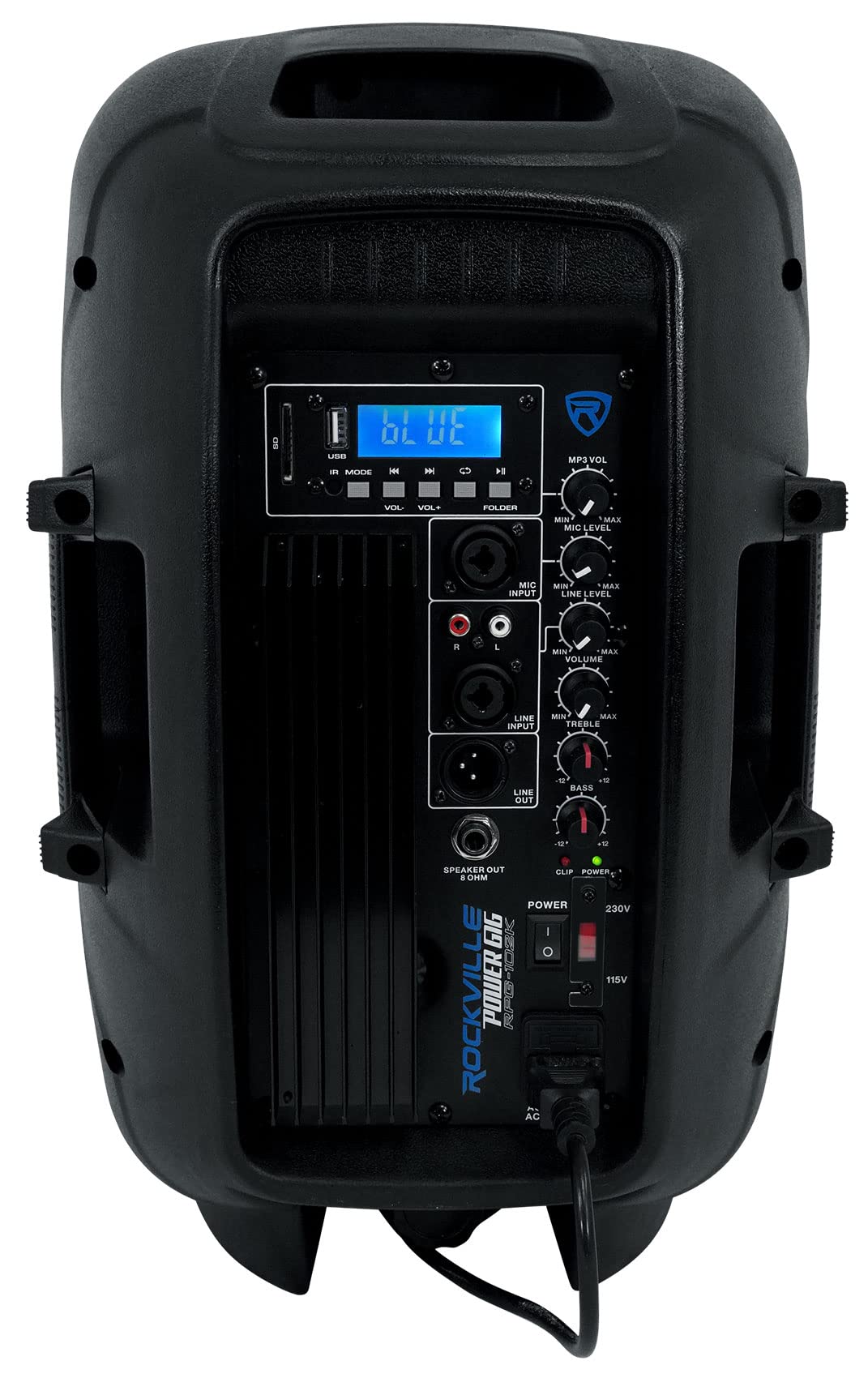 Powered PA Speaker Package with Mic Stands Cables V6620
