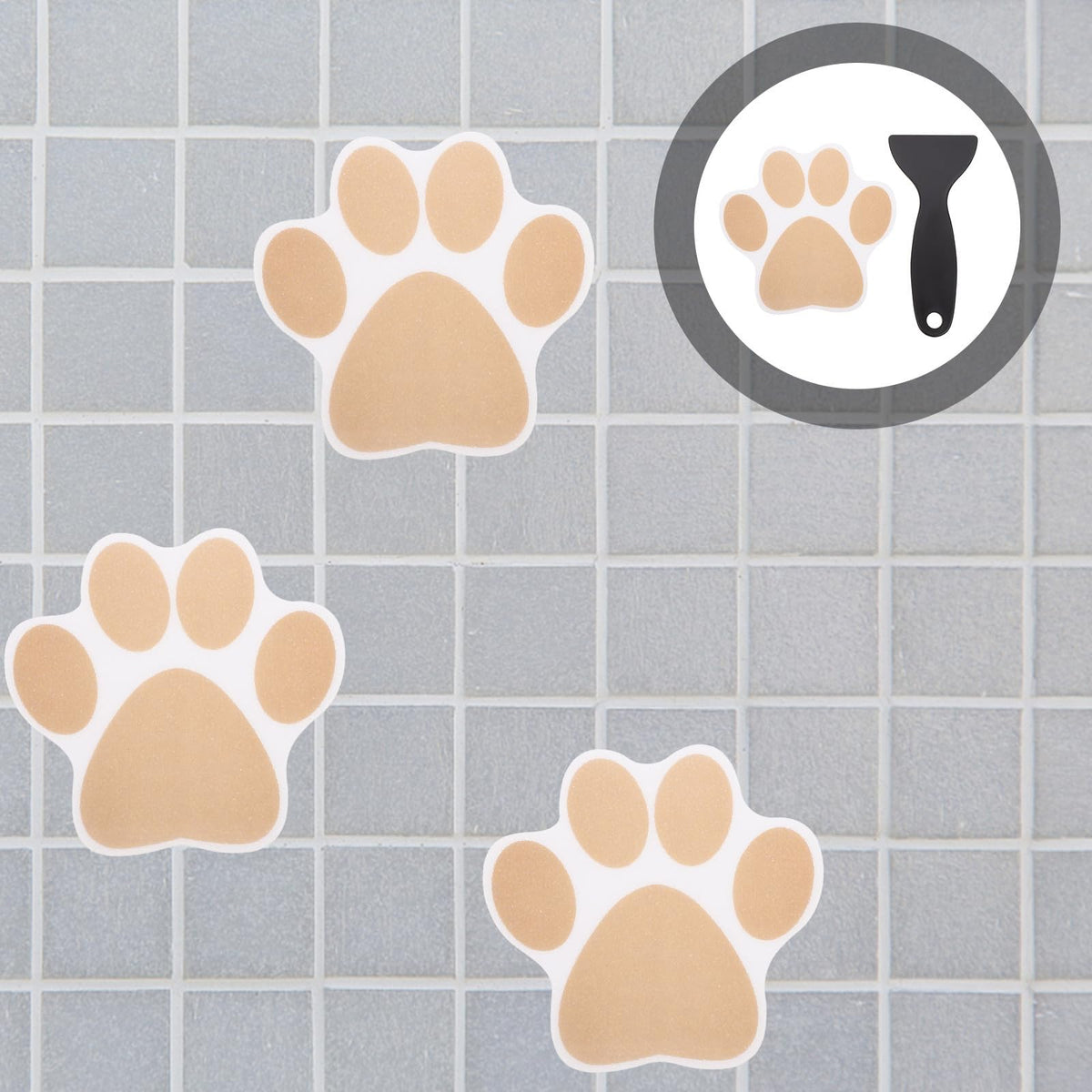 Dog Paw Bathtub Stickers PEVA Anti Slip Decal V8238