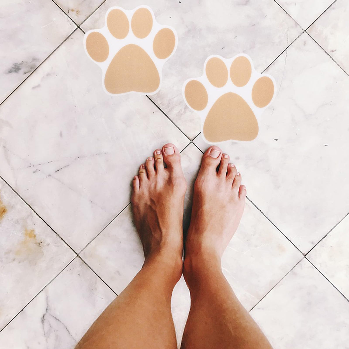 Dog Paw Bathtub Stickers PEVA Anti Slip Decal V8238