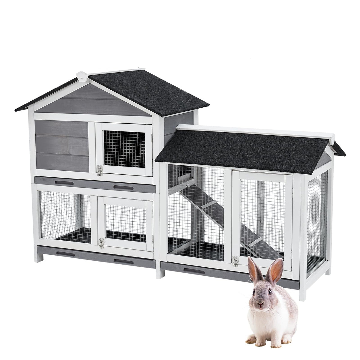 63'' 2-Tier Indoor Bunny Hutch U1421