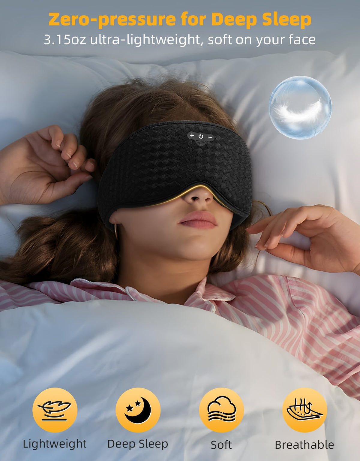 Blackout Sleep Mask with Bluetooth Headphones K744049