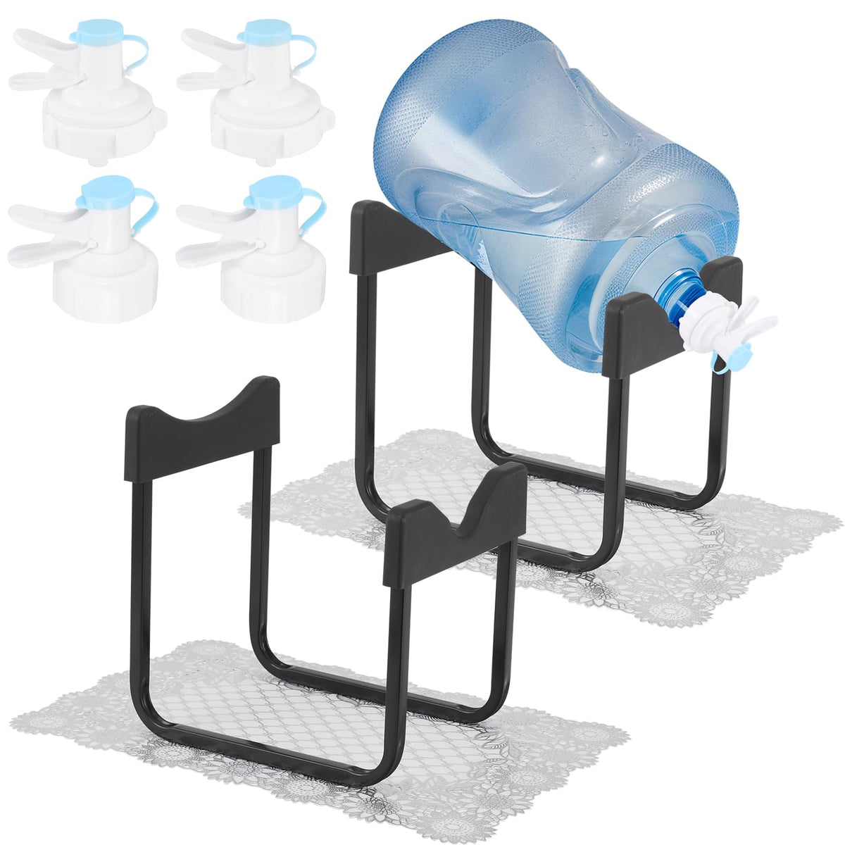 3-5 Gallon Water Jug Stand with Dispenser Valves O2495